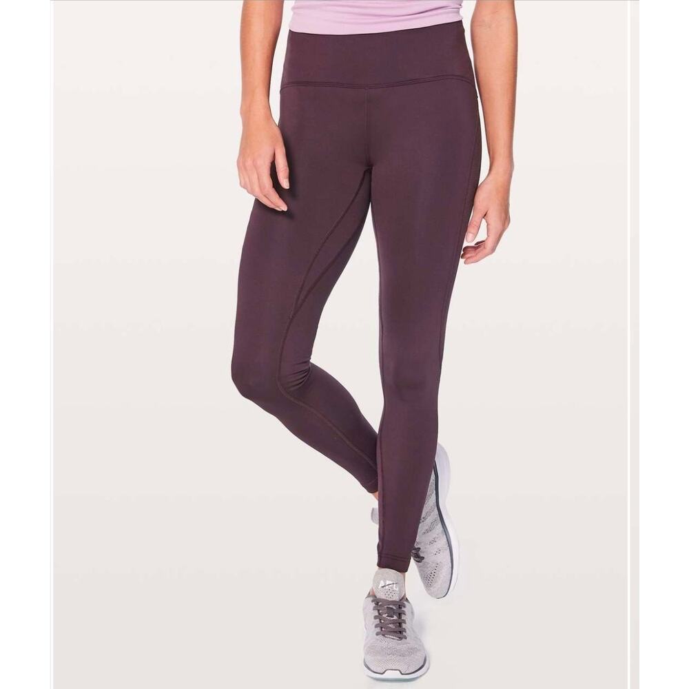 Lululemon Fast As Fleece Tight 28" in Black Cherry/Maroon Size 6